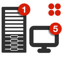 Retrospect Single Server Disk to Disk 5 clients v.11 for Windows + Open file & DissHW - v11